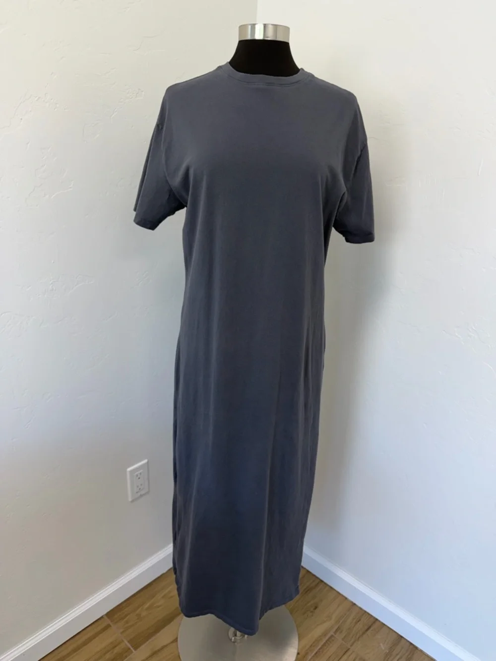 Abercrombie & Fitch Grey Crewneck T-Shirt Maxi Dress Size M